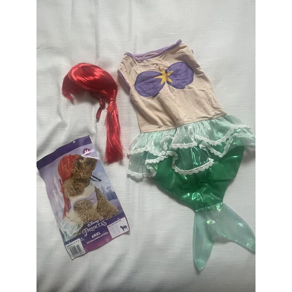 Disney Princess Aerial The Little Mermaid Pet Halloween Apparel Costume Sz M New